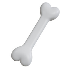 3D Rendering Medical Healthcare Icon. Bone. PNG Transparent Background.
