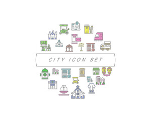 Vector city icon set