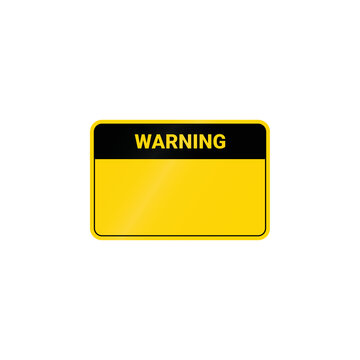 Rectangle blank warning sign vector graphics