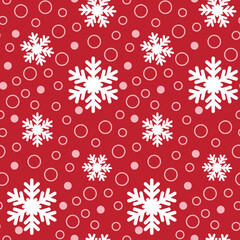 Red snowflake seamless pattern for Christmas holiday decoration. christmas snow december illustration