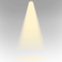 Fotobehang yellow Spotlight isolated on transparent background © irham