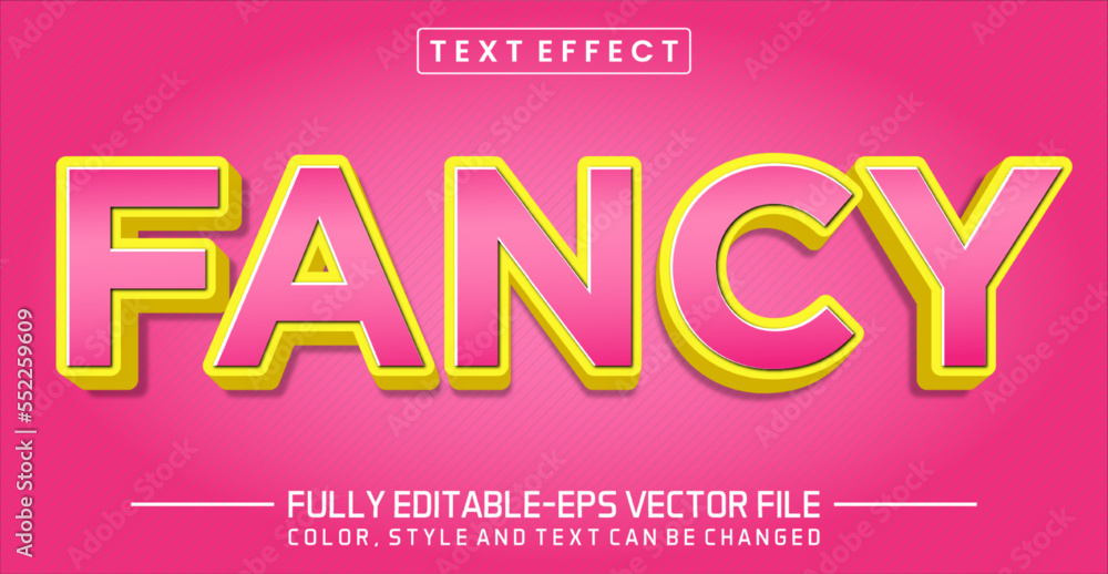 Poster fancy text style effect gradient color 3d concept