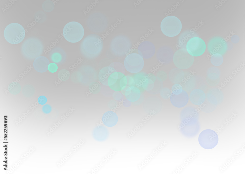 Wall mural abstract blue shining bokeh isolated on transparent background