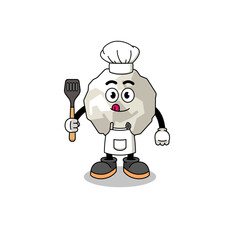 Mascot Illustration of crumpled paper chef