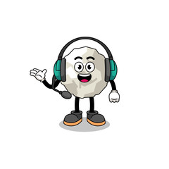 Mascot Illustration of crumpled paper as a customer services