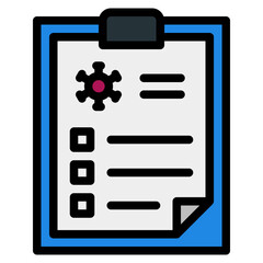 medical report filled outline icon