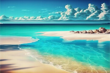 Fototapeta na wymiar beautiful sandy beaches background with crystal clear waters of the sea.