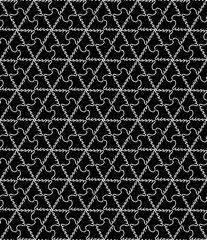 Fototapeta premium Jagged, wavy and curved textured surface. Seamless grille pattern concept. black and monochrome background