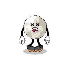 crumpled paper mascot illustration is dead