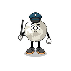 Cartoon Illustration of crumpled paper police