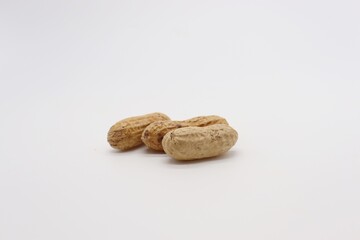 peanuts on a white background