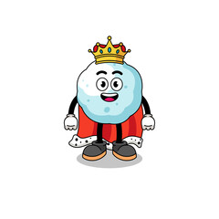 Mascot Illustration of snowball king