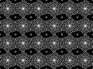 Seamless floral patterns. Beautiful. Textile patterns, tiles, patterns on carpets and bedding, clothes, accessories, accessories and monochrome.