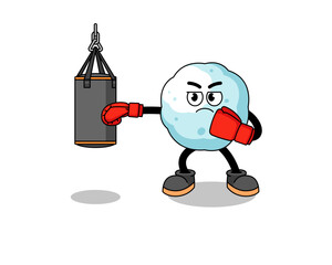 Illustration of snowball boxer