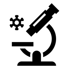 microscope glyph icon