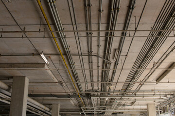 Industrial Pipe Construction Indoor For Engineering Business Background Advertising Banner