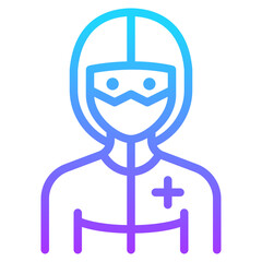 Fototapeta premium doctor gradient line icon