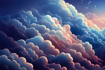 stylized clouds over the sky