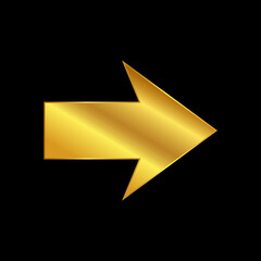 gold arrow vector icon