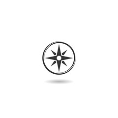Compass logo icon with shadow