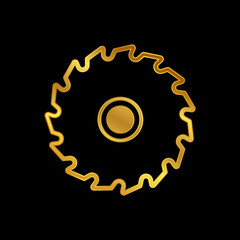 gold saw blade vector logo template