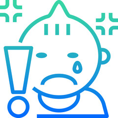 angry baby icon