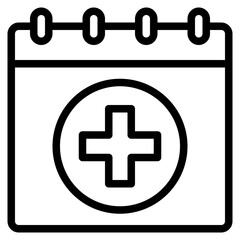 medical appointment outline icon