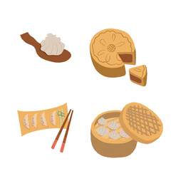 Set of Asian food icons
