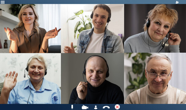 Video conference concept. Telemeeting. Videophone. Teleconference