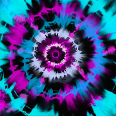 Neon pink blue Tie Dye spiral abstract background