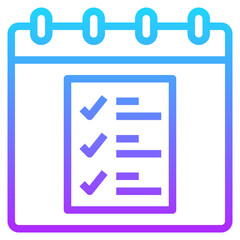 to do list gradient line icon