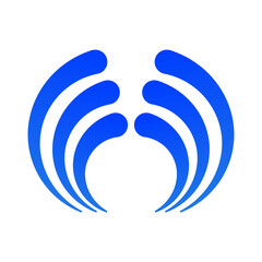 Wave icon logo modern vector