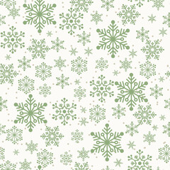 Christmas seamless pattern with geometric motifs. Snowflakes and circles with different ornaments. Retro textile collection, Illustration of Christmas pattern with white snowflakes on a red background