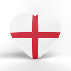 Obraz premium England Heart Flag