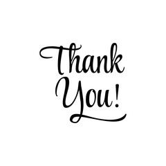 thank you typography lettering in minimal style