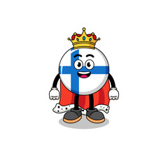 Mascot Illustration of finland king
