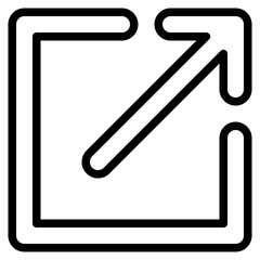 Obraz premium maximize outline icon