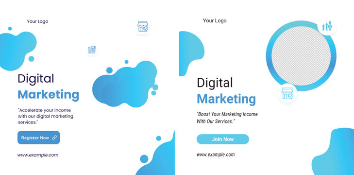 Digital Marketing Social Media Post banner Template, social media post banner design template. business marketing post. Digital marketing agency post banner, Digital marketing expert banner.