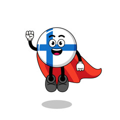finland cartoon with flying superhero