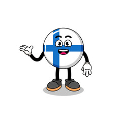 finland cartoon with welcome pose