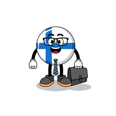 finland mascot as a businessman