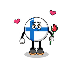 finland mascot falling in love