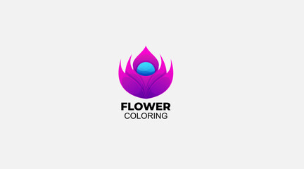 Lotus Flower coloring vector design illustration