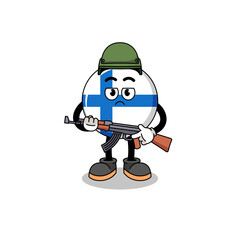 Obraz na płótnie Canvas Cartoon of finland soldier