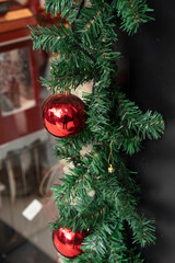 Christmas Ornaments, Gift Box and Christmas Decorations Background Photo, Bagdat Street Kadikoy,...