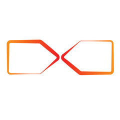Patterns in orange on a white background