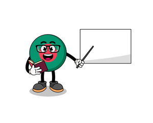 Mascot cartoon of bangladesh flag teacher
