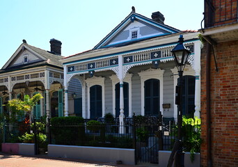 Historical Buildings in the French Quarter in New Orleans, Louisiana