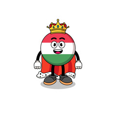Mascot Illustration of hungary flag king