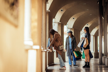 Lovely girl tying her sneaker's laces